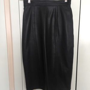 Vintage Leather Pencil skirt